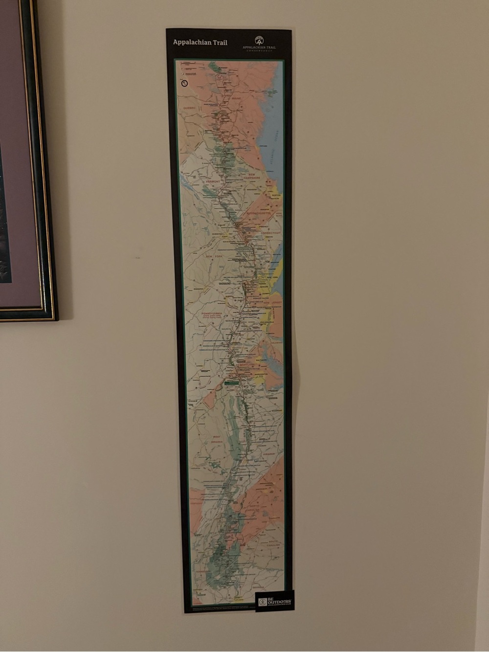 Large Appalachain Trail map